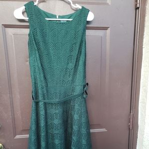 Green lace dress